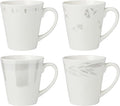 Lenox Oyster Bay 4Pc Mugs 2.75 White