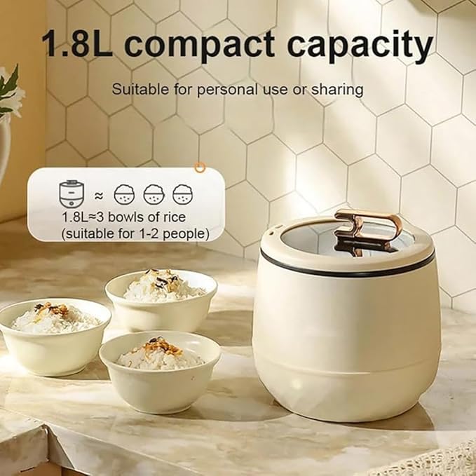 Smart Mini Rice Cooker Multi-Function Cooker Mini Hot Pot Rice Cooker Portable Mini Rice CookerLight Green