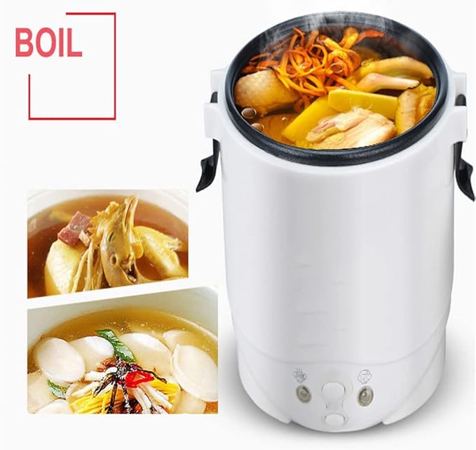 Mini Rice Cooker Electric Heating Lunch Box Meal Heater Warmer Soup Porridge Cooking Machine Food Cooking Appliance (D 1)