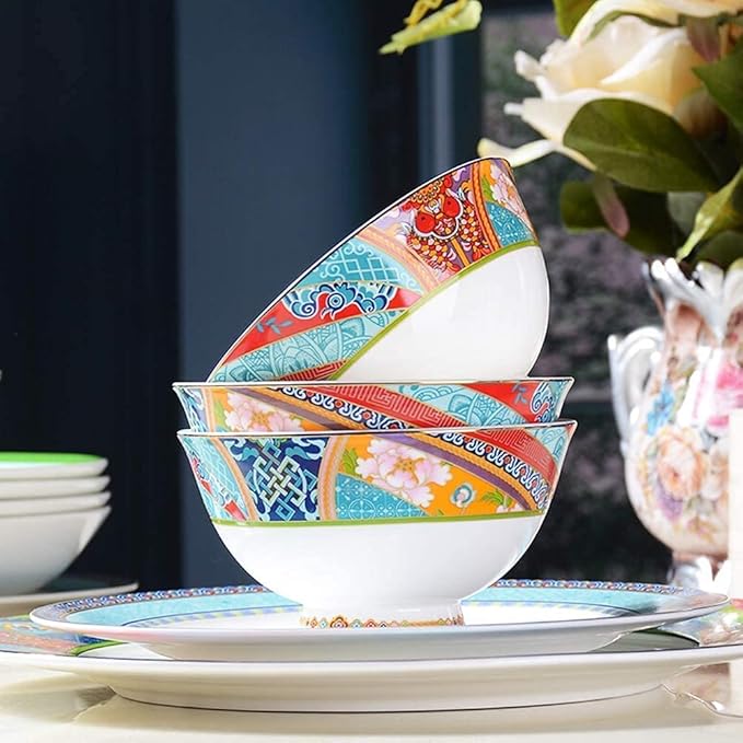 Porcelain Dinnerware Sets Plates and Bowls Sets Resistant Dinner Set Porcelain Dinnerware Sets Ceramic Dishes/Plates and Bowls Microwave