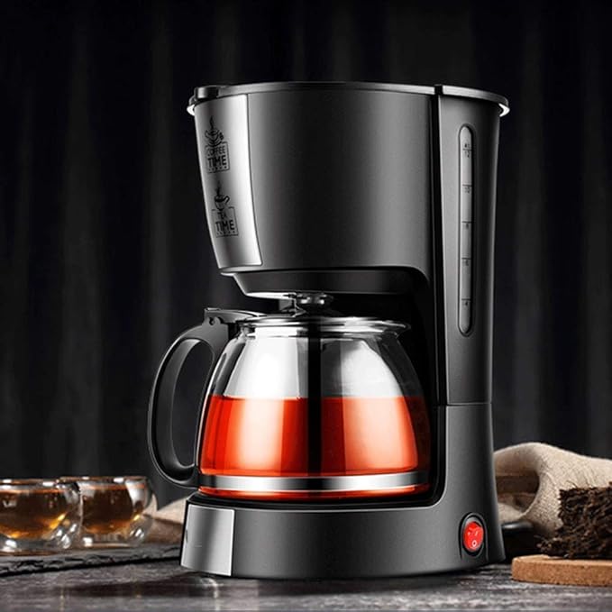 Coffee Machine Coffee MachineCompact Coffee MachineStainless Steel Filter Coffee Maker with 7 Minute Brew TimeReusableWashable FilterndashBlackCompatible with Espresso Cooker