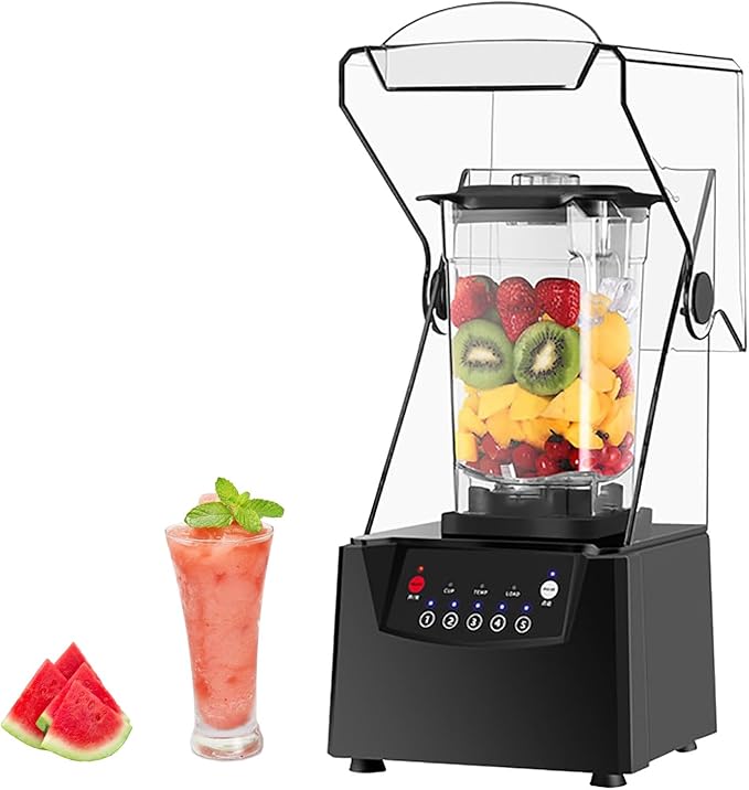 Commercial Quiet Blender 2200 Watt Professional Countertop Blender with 2000ml Pitcher Smoothie Blender for Commercial and Home