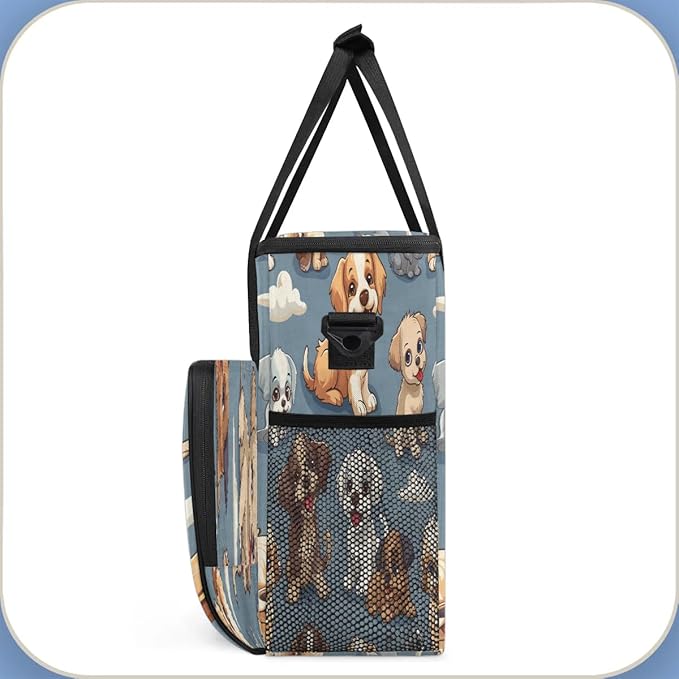 Cute Dogs Coffee Maker Travel Bag for K-Mini or K-Mini Plus Single Serve Coffee Brewer Portable Storage Tote Case for Tarvel