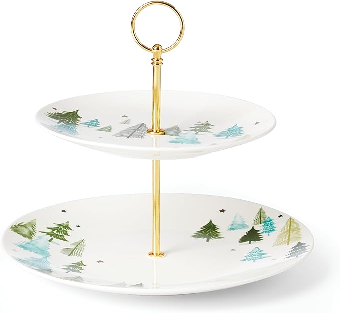 Lenox 894160 Balsam Lane 2-Tiered Server Christmas &amp Holiday Hosting