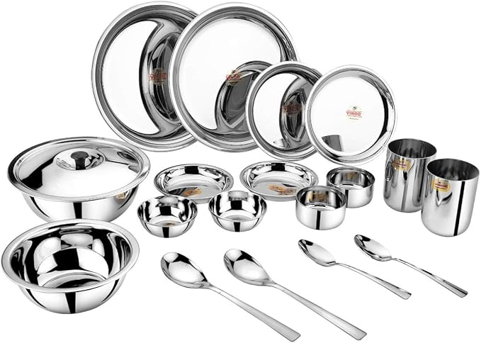 Vinod Stainless Steel 18 Piece Dinner Set