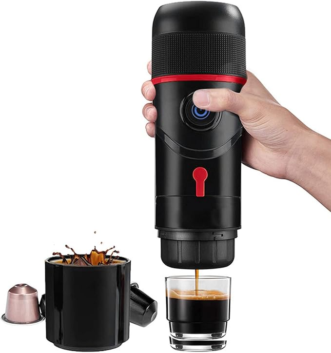 Tyenaza Coffee Maker Portable Home Car Dual Use Self Heating Coffee Maker for Outdoor Travel USB/Cigarette Lighter for Kitchen Office Coffee Shop