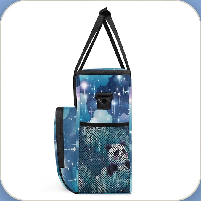 Panda on Cloud Coffee Maker Carrying Bag Star Portable Travel Storage Tote Bag Compatible with K-Mini or K-Mini Plus Single Serve Coffee Brewer Carrying Case with Multiple Pockets &amp Shoulder Str