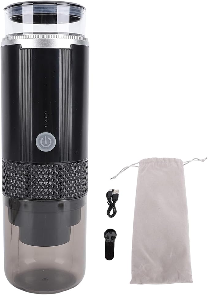 Portable Coffee Machine 170ml Cordless Electric Coffee Maker with 1200mAh Battery for Ground and Capsules Travel Camping Office