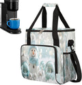 Christmas (743) Coffee Maker Carring Bag Travel Carrying Storage Tote Bag Compatible with Keurig K-Mini or K-Mini Plus Portable Single Serve Coffee Brewer Case with Pockets for K-cup Pods