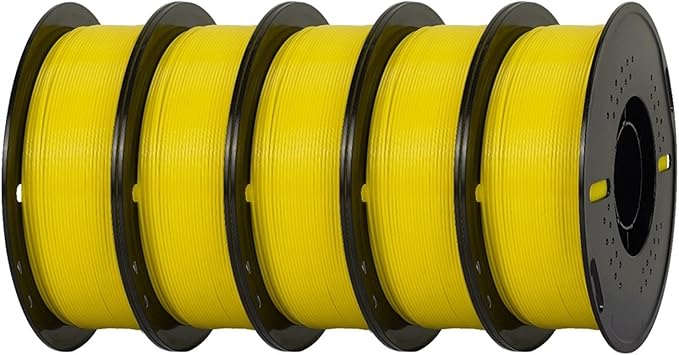 5/10KG for Hyper PETG Filament High Speed 3D Printer Filament1kg/Spool (2.2lbs) 3D Printer Filament Good Toughness(5kg Yellow)
