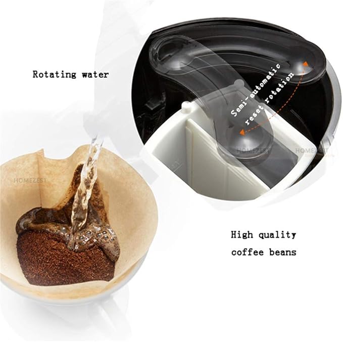 Mini Coffee Machine Household Appliances Automatic Coffee Maker Double Ceramic Cup Small Automatic Insulated American Coffee Machine