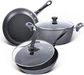 Light Grey Cookware Set Soup Pot Set Frying Pan Milk Pot Cooking Pot Pan Non-Stick Pan Set Casserole Wok