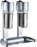 Dual Head Milkshake Maker 300W Commercial Milkshake Mixer 18000Rpm Speeds Adjustable Milkshake Milk Foam Blender For Coffee Dessert Shop Stainless Steel (45 * 25 * 56Cm)