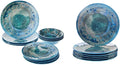 Certified International Radiance Teal Melamine 12 pc Dinnerware Set &amp Radiance Teal Melamine 11 Dinner Plate Set of 6