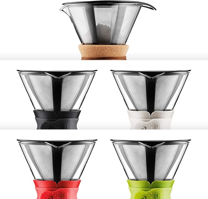 BODUM Pour Over Coffee Maker with Permanent Filter Off White 1.5 L/51 oz
