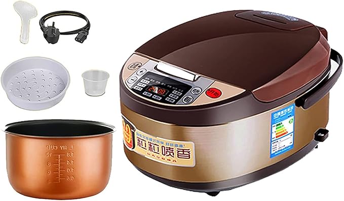 Rice Cooker Household Multifunctional Non-Stick Rice CookerIntelligent Insulation and 24H Reservation for 1-8 People (B 5L) (B 5L)