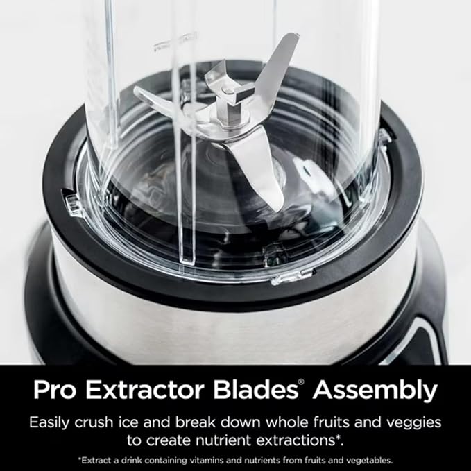 Personal Blender 1100W Auto-iQ Technology 24oz Cups with Spout Lids Pro Extractor Blades BPA-Free