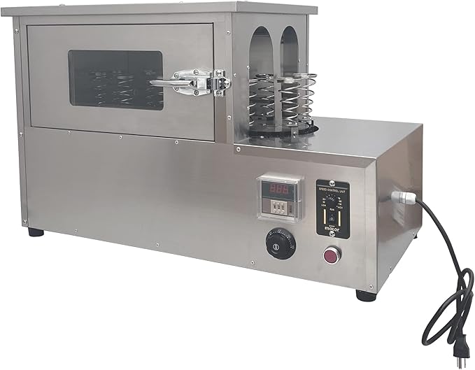 Commercial Rotational Handheld Pizza Oven 1800W Stainless Steel Oven with 12pc Pizza Cone Trays for Margherita Pie Pizza