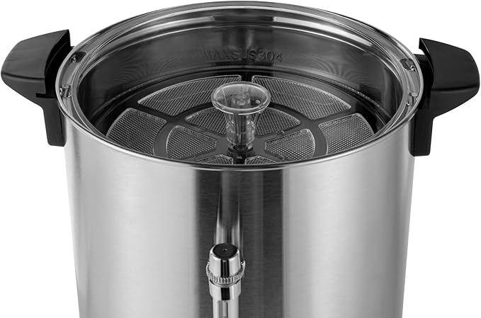 Percolator Coffee Pot Electric 25L Commercial Coffee Urn with Anti-Scalding Handle and Filter Automatic Coffee Brewing Hot Water Urn for Party Office Wedding