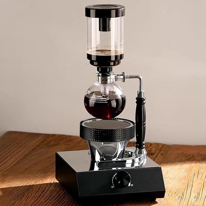 Siphon Coffee Maker - Vacuum Coffee Maker with Halogen Lamp Heater Adjustable Temperature Suitable for Office Or Home Use
