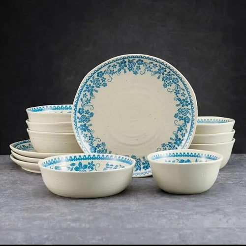 12-Piece Dinnerware Set Serving Ware Kitchen Dish Dinner Plates Ceramic Tableware