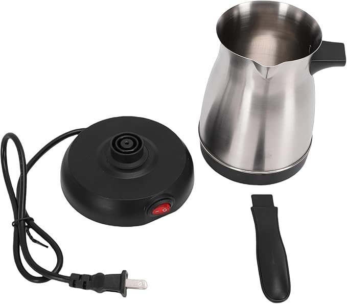 ZJchao Electric Turkish Coffee Pot Stainless Steel Coffee Maker with Manual Brewing Control for Personalized Flavor Compact Design for Home Travel Office