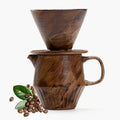 Pour Over Coffee Maker Set Vintage Ceramic Pour Over V60 Coffee Dripper Setfor Home Café Restaurant Camping7oz/220ml Pour Over Coffee Dripper (Brown)