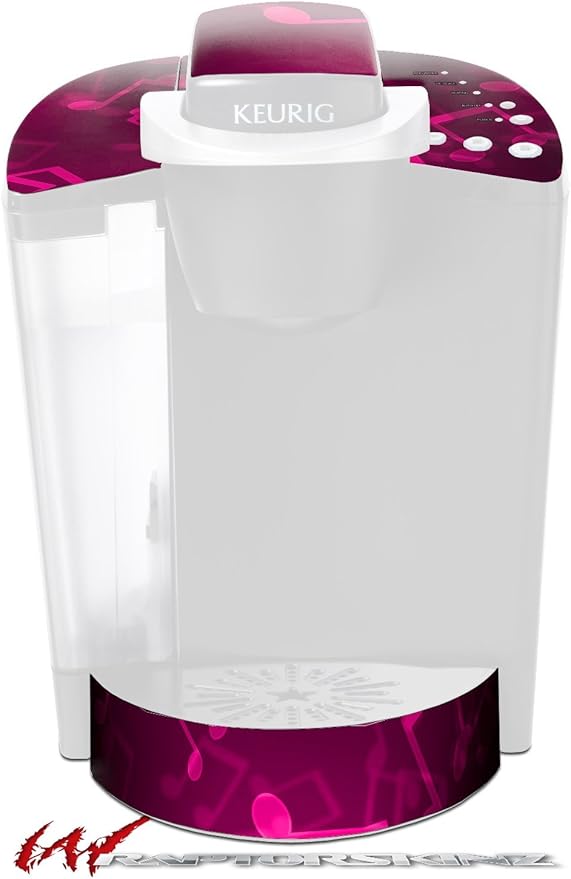 Decal Style Vinyl Skin compatible with Keurig K40 Elite Coffee Makers Bokeh Music Hot Pink (COFFEE MAKER NOT INCLUDED)