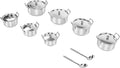 Stainless Steel Cookware Set 16 28cm Dishwasher Safe Multipurpose Kitchen Pots with Ergonomic Handles for Induction Gas Electric Stovetops