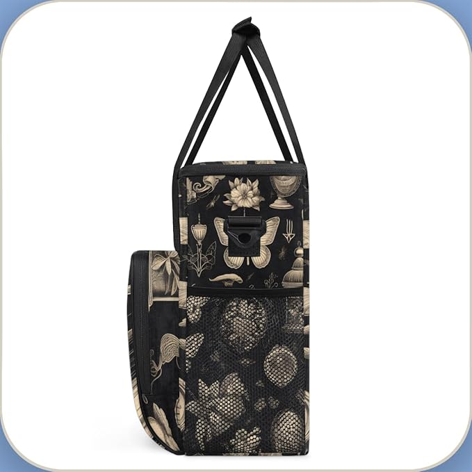 Watercolor Butterfly Coffee Maker Carrying Bag Retro Butterfly Travel Storage Bag Compatible with K-Mini or K-Mini Plus Single Serve Coffee Brewer Carrying Case with Pockets &amp Shoulder Strap