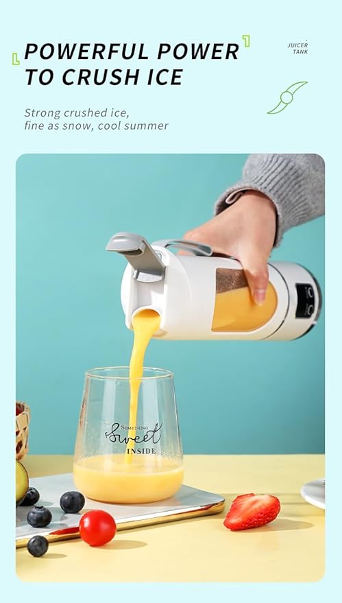 portable blender equipped with a USB-C charging port is a compact portable travel juicer that also doubles as a smoothie blender. It blends powerfully is compact convenient and versatile(Purple)