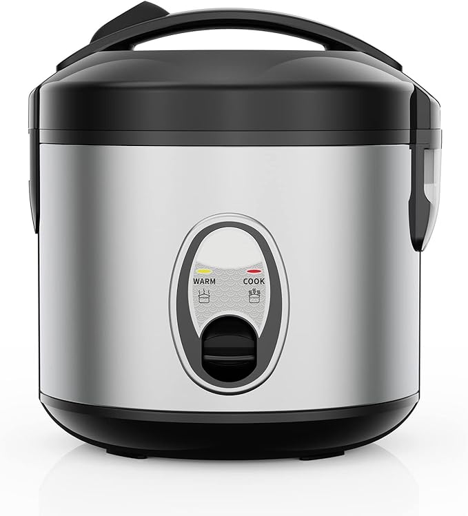 Rice Cooker with Rice Steamer (5 Cups 1Litres) Rice Cooker Small High-Temperature Protection Mini Rice Cooker- for 1-4 People - Cooking 15-20 Minutes - Non-Stick Coating for Cooker Rice