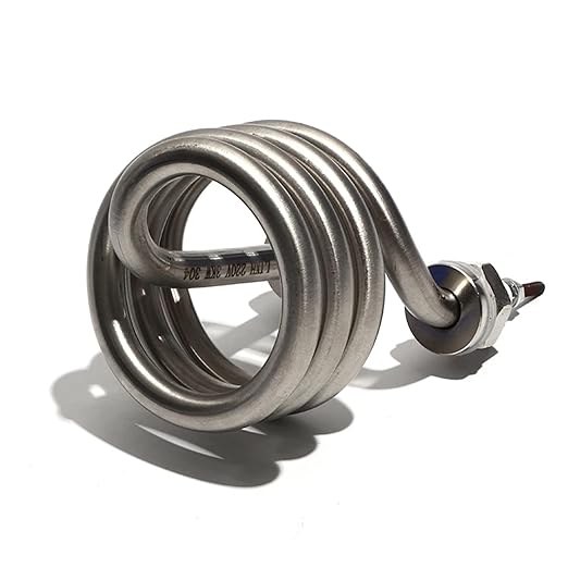 220V/380V Electric Water Distiller Heating Element 2.5KW/3KW/4.5KW Spiral 201 Stainless Steel Immersion Pipe 1PC(220V3KW 80mm M16)