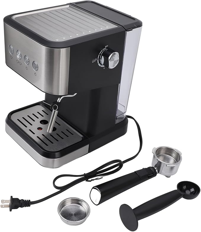 Haofy 20Bar Semi Automatic Coffee Maker with 1.5L Water Fast Preheating High Temperature Steam and Milk Froth Making for Cappuccino Latte