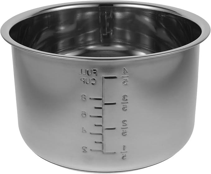 Kitchen Supply Stainless Steel Cookware Stainless Steel Inner Cooking Pot 4L Rice Cooker Liner Pot Electric Pressure Cooker Pot Silver Portable Electric Cooker