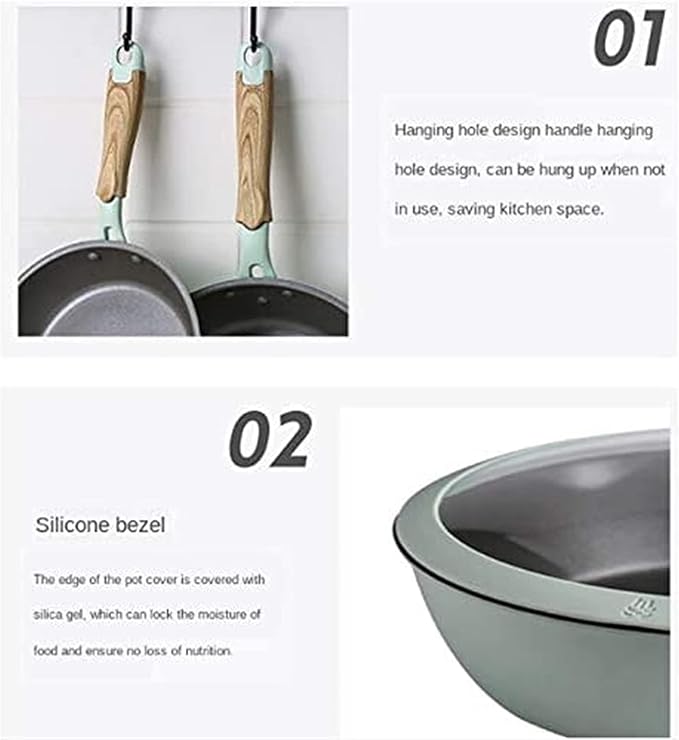 Pot SetNon-Stick Cookware SetKitchen Utensil SetHome Kitchen Wok Frying Pan Combination3-Piece