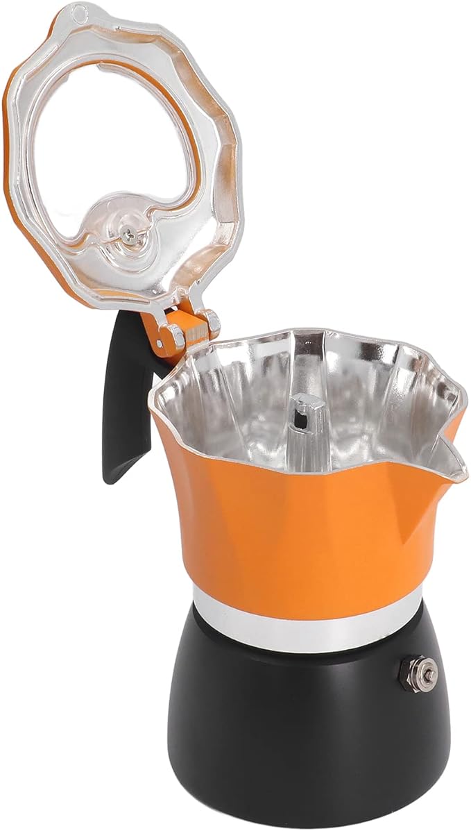 Pwshymi Coffee Maker Classic Italian Style Double Color Aluminum Stove for Home Office 150ML Capacity