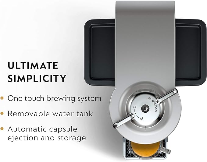Nespresso Vertuo Coffee and Espresso Maker by De'Longhi Silver Descaling Kit
