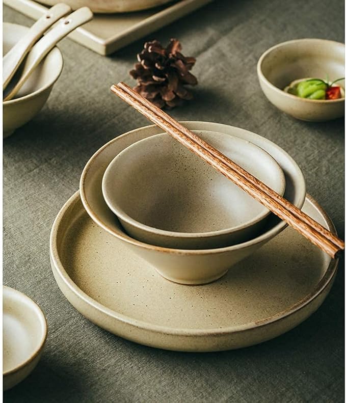Dinnerware Sets - Luxury Gift Dishes Service Set 57 Pcs Porcelain Dinnerware Set for 10-12 Round Stoneware Dish Set Contemporary Fine Dishware Sets with Bowl Soup Plate
