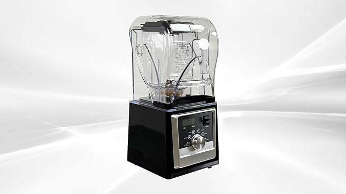 Commercial Soundproof Blender 2000ml BPA-Free Jar 1400W Motor LED Display 6 Functions Black HS-211D ETL
