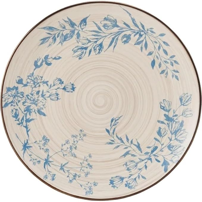 12 Piece Dinnerware Set Service for 4 Family Dinner Party Plate Pasta Bowl Stoneware
