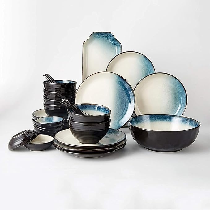 Dinnerware Set Plates and Bowls Sets 28 Piece Ceramic Plates And Bowls Set For 6 Elegant Dinner Plate Sets Microwave And Dishwasher Safe