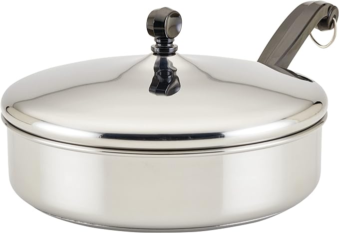 Farberware Classic Stainless Steel Fry Lid Saute Pan (2.75 Quart) Silver