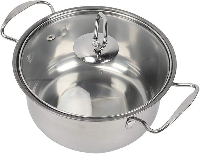 MAVIS LAVEN Stainless Steel Cookware Set Stainless Steel Pot Pan Set with Glass Lids for Gas Induction Cookers Pots Pans Cooking Kit (18Pcs)