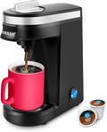 CHULUX Single Serve Coffee Maker for K Capsule Mini Single One Cup Coffee Machine Perfect for Small Space Black