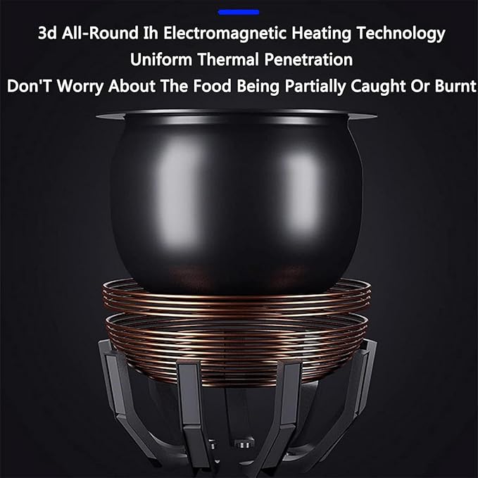 Portable Automatic Stir Fry Cooker Auto Cooking Wok Fried Rice Machine with Visual Pot Lid 360° Automatic Rotation Touch Panel Cooker Robot for Home Restaurant