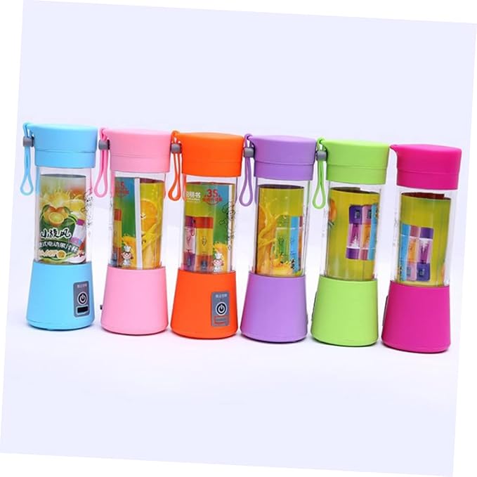 Portable Usb Rechargeable Mini Juicer with Blades for Fruit Blending Travel and Home Use Purple