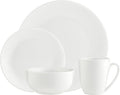 Godinger Dinnerware Set Porcelain Plates Bowls and Mugs Service for 4 (16 Piece Set)