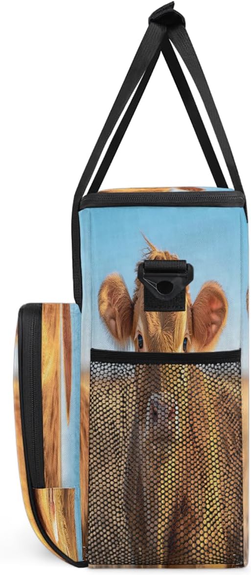 Alpine Cattle Grassland Coffee Maker Carring Bag Travel Carrying Storage Tote Bag Compatible with Keurig K-Mini or K-Mini Plus Portable Single Serve Coffee Brewer Case with Pockets for K-cup Pods