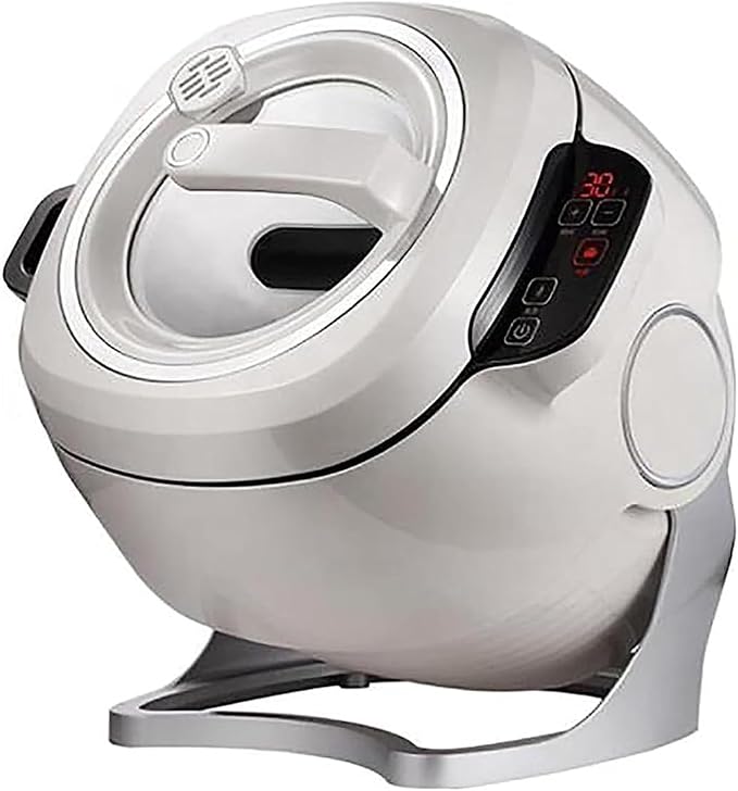 Automatic Cooking Machine2000W 6L Auto Cooking Wok Fried Rice MachineOne-Click Smart Start Three Speed Adjustable360 ° Automatic Rotation